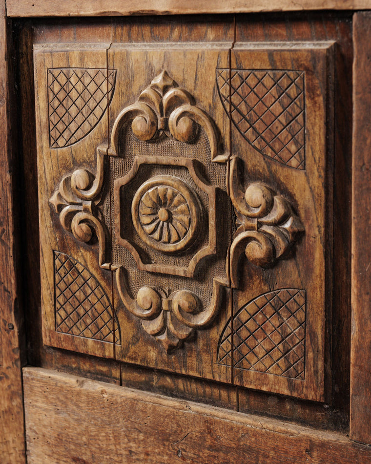 19th. c Carved Chest
