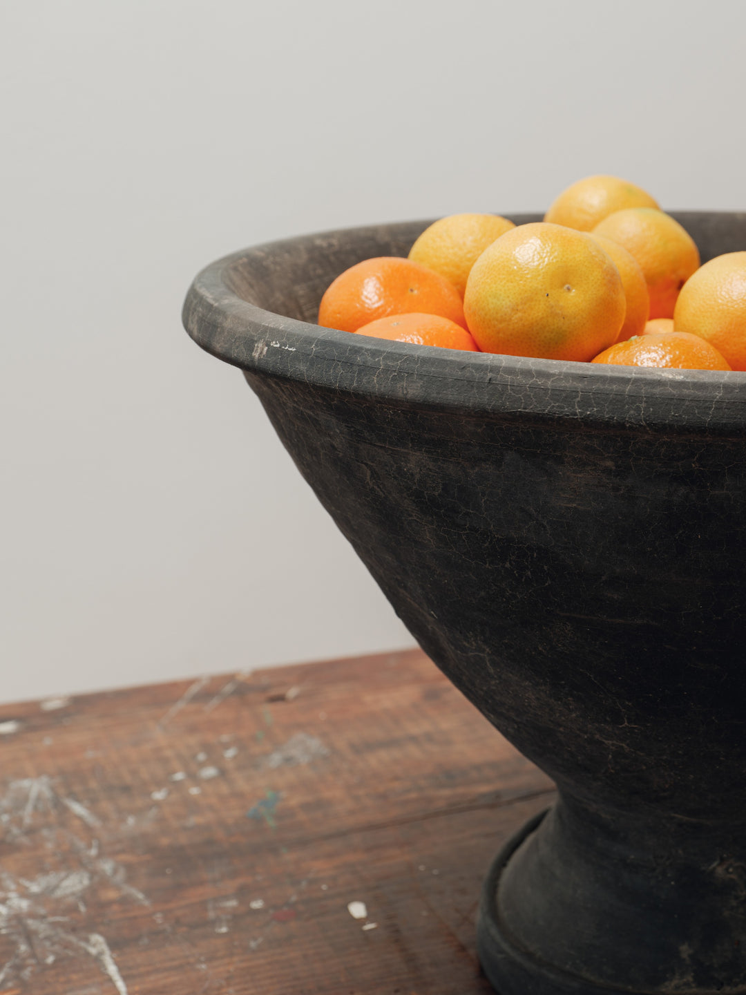 Black Egyptian Pedestal Planter