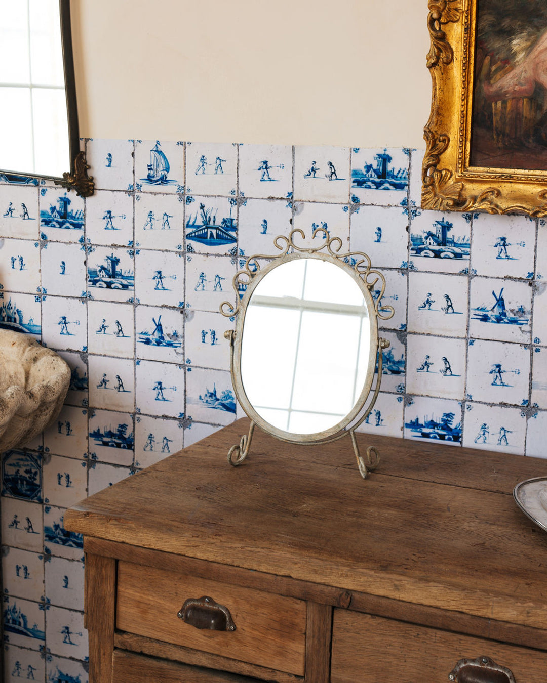 Silver Vanity Mirror
