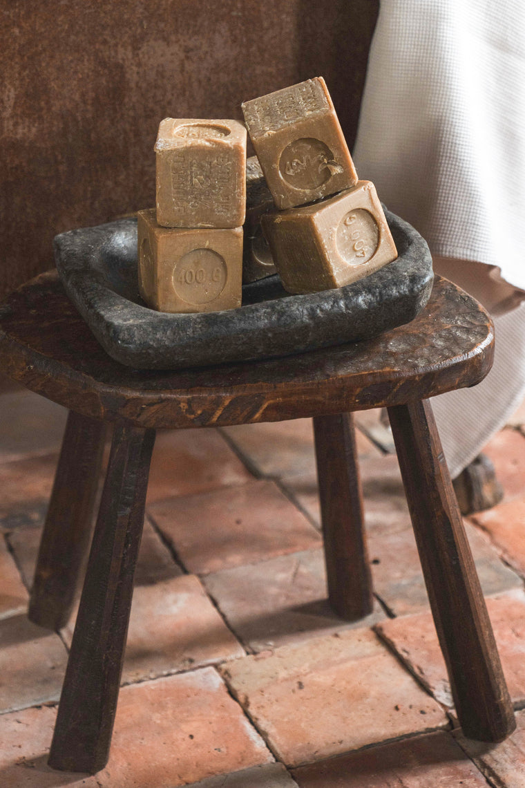 Le Brutalist Wood Stool