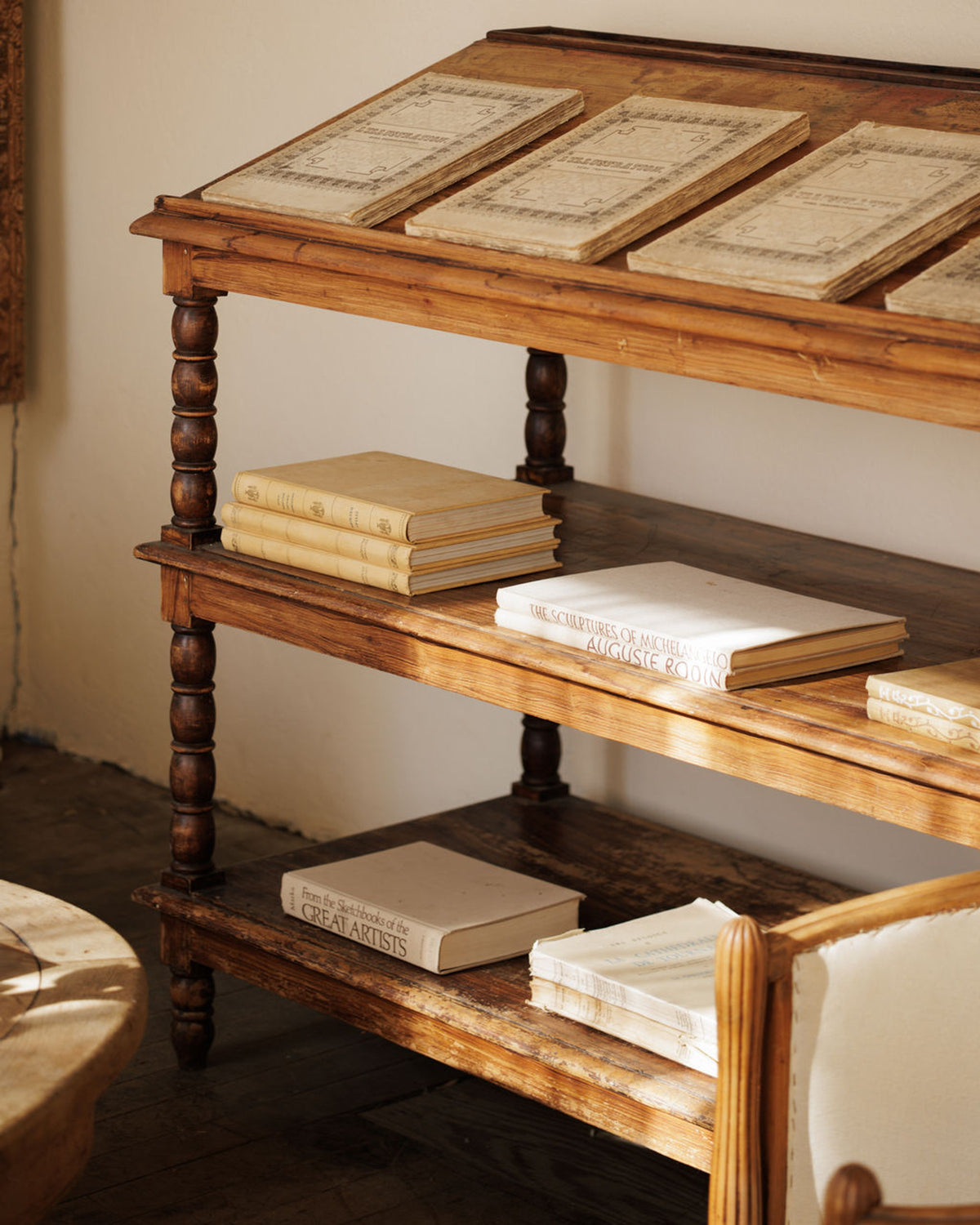 Italian Oak Grocery Stand