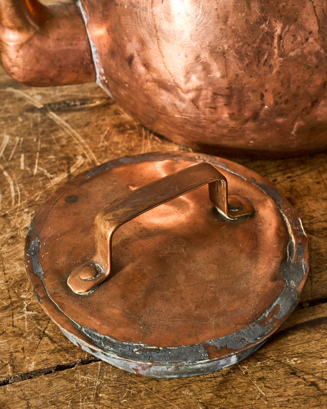 Antique Copper Teapot