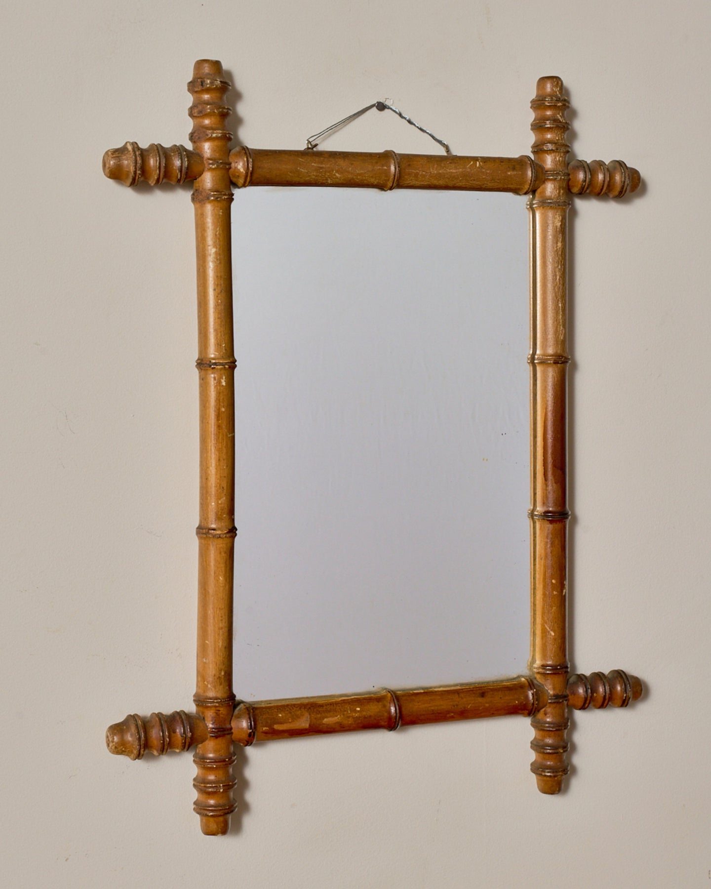 Faux Bamboo Mirror - Medium