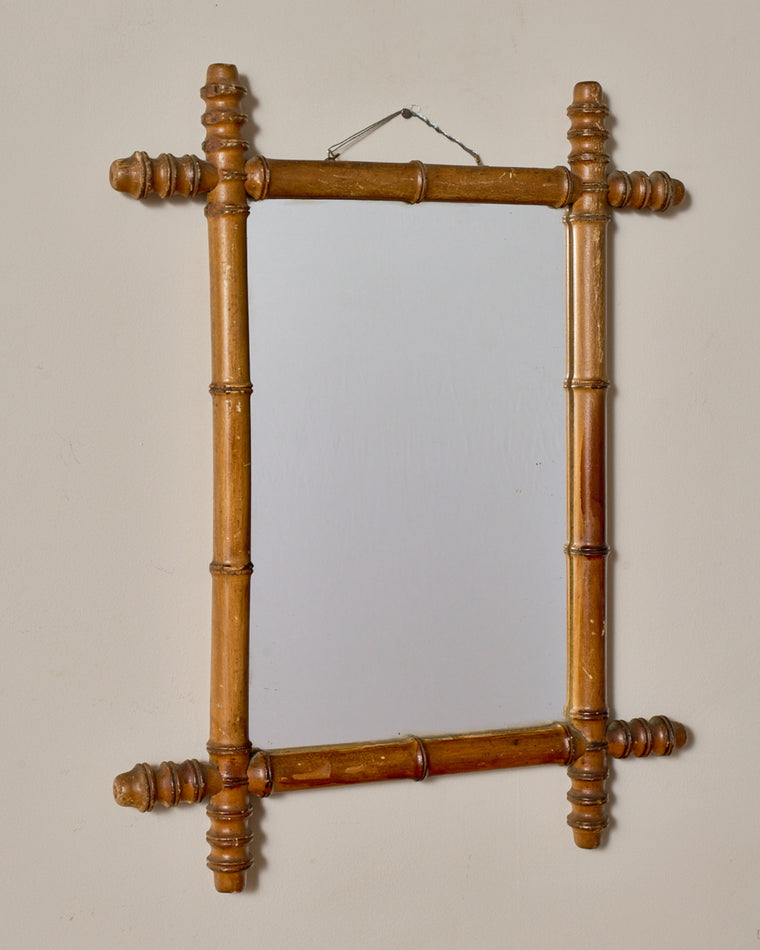 Faux Bamboo Mirror - Medium
