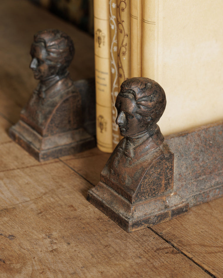 Fireplace Cast Iron Bookends - Monsieur