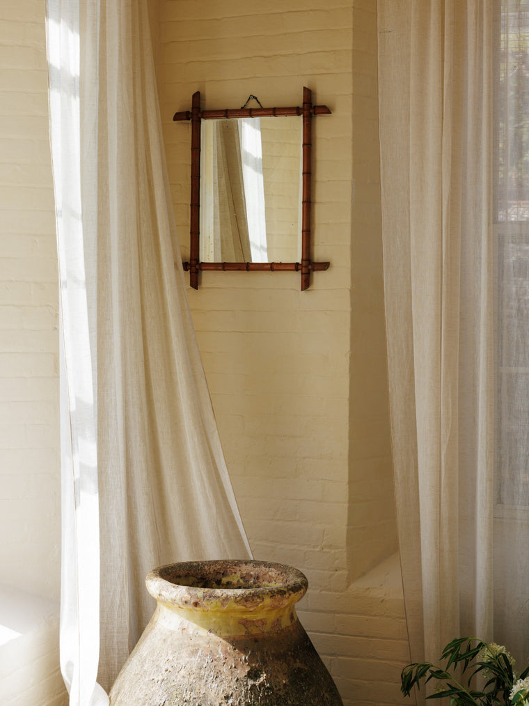 Faux Bamboo Mirror - Vertical