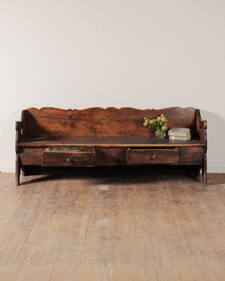 19th c. Alps Church Bench
