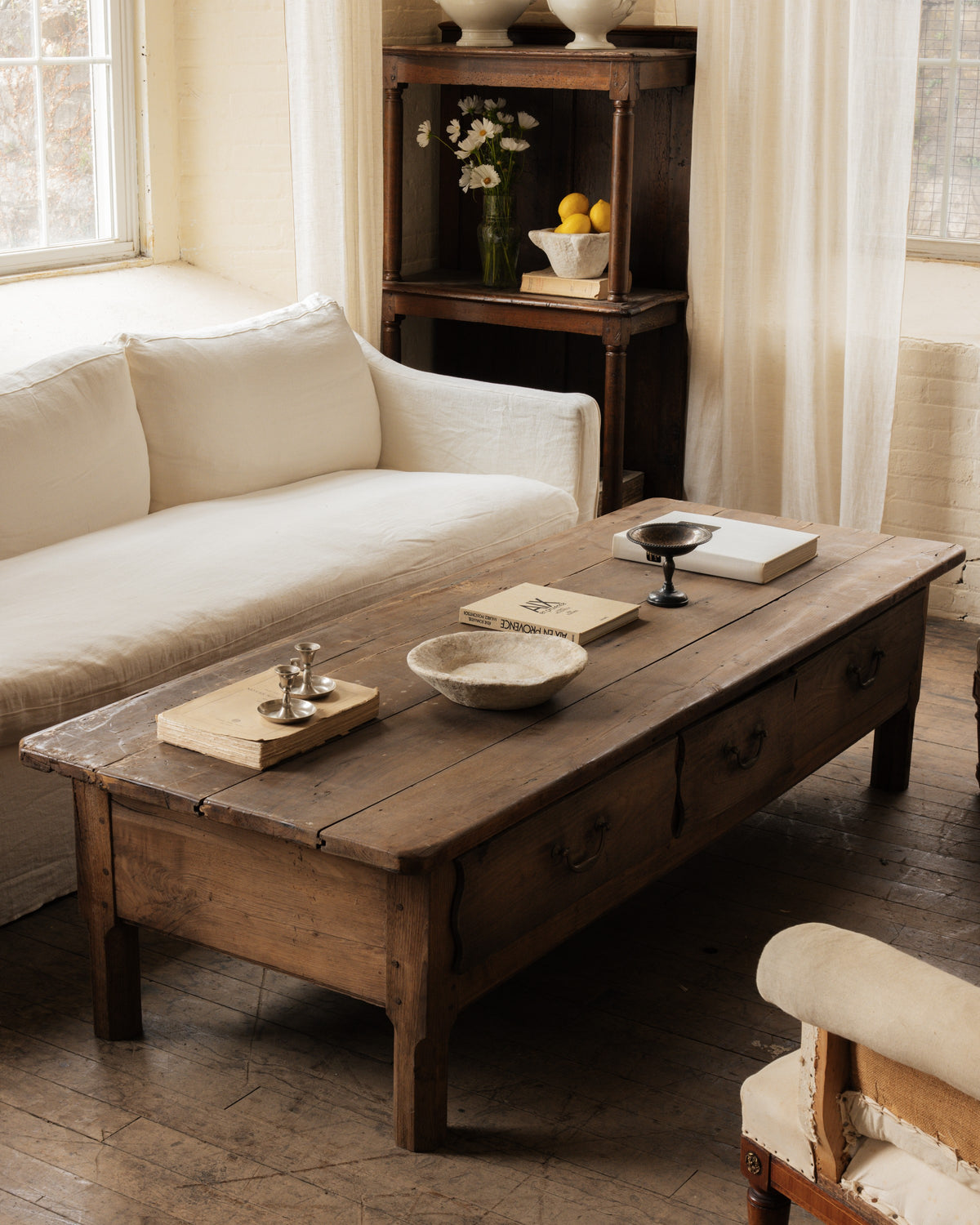 19th c. Chestnut Coffee Table