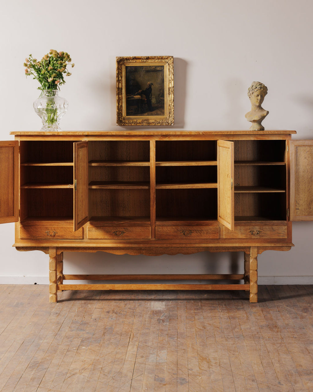 Vintage Danish Oak Sideboard