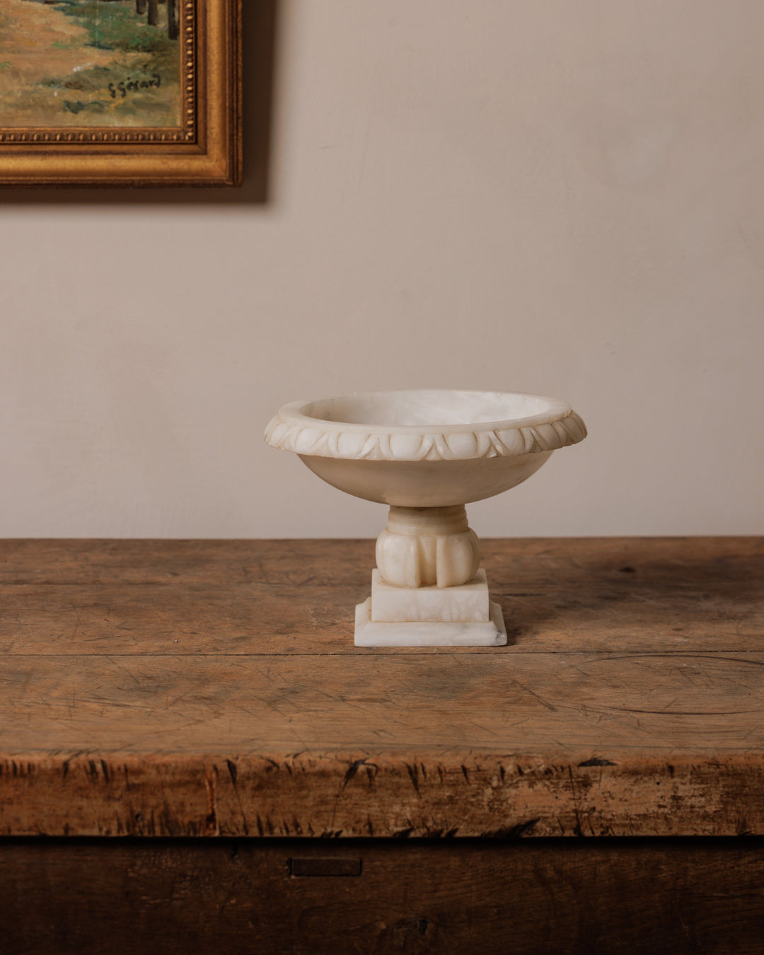 Alabaster Pedestal Bowl