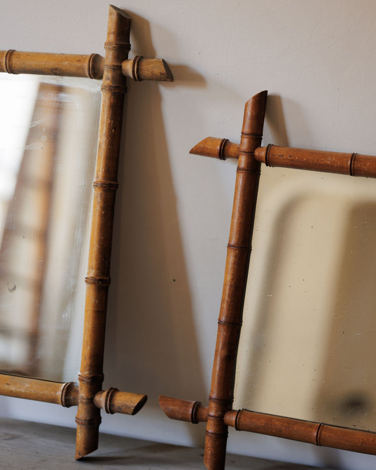 Faux Bamboo Mirror