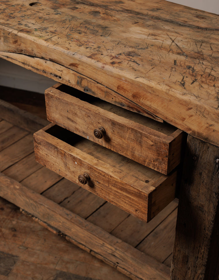 19th c. Oak Workbench