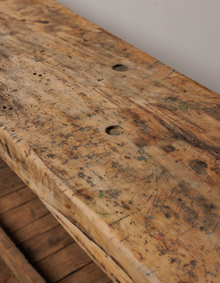 19th c. Oak Workbench