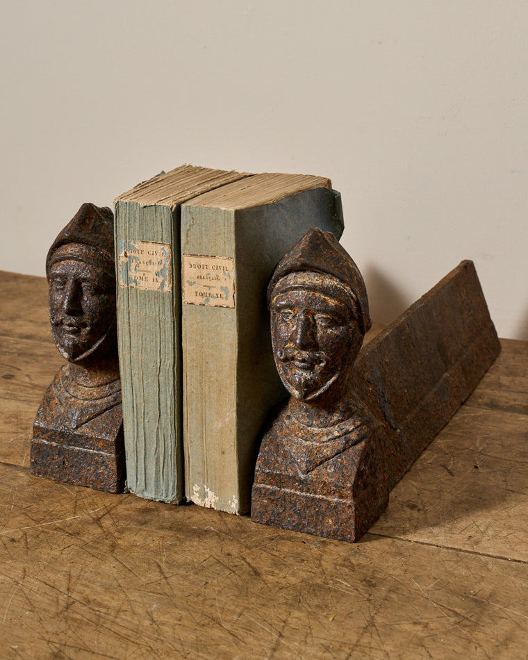 Fireplace Cast Iron Bookends - Duke