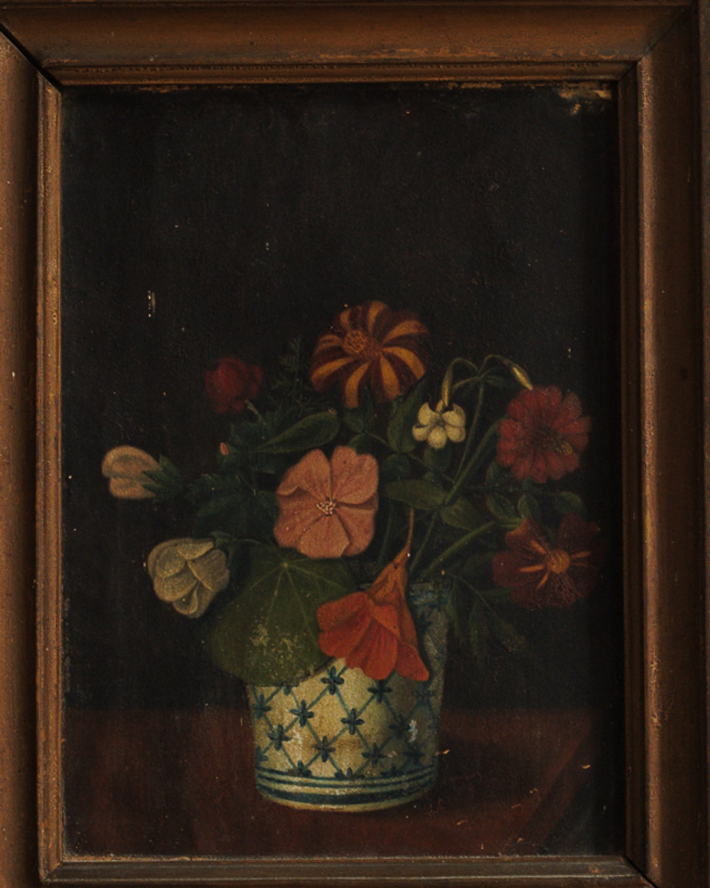 Antique Framed Flower Painting