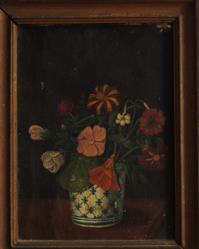 Antique Framed Flower Painting