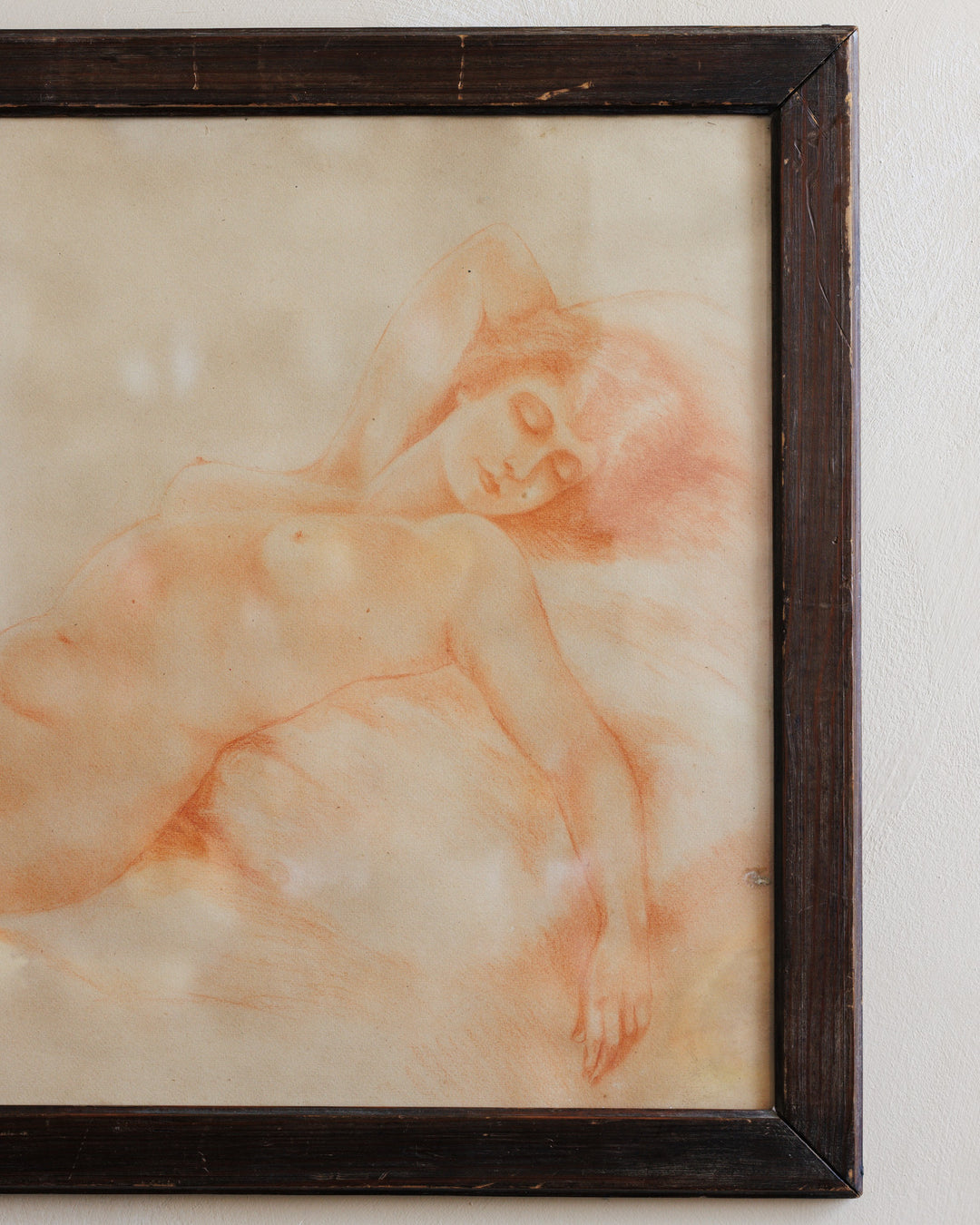 Antique Sanguine Signed Artwork