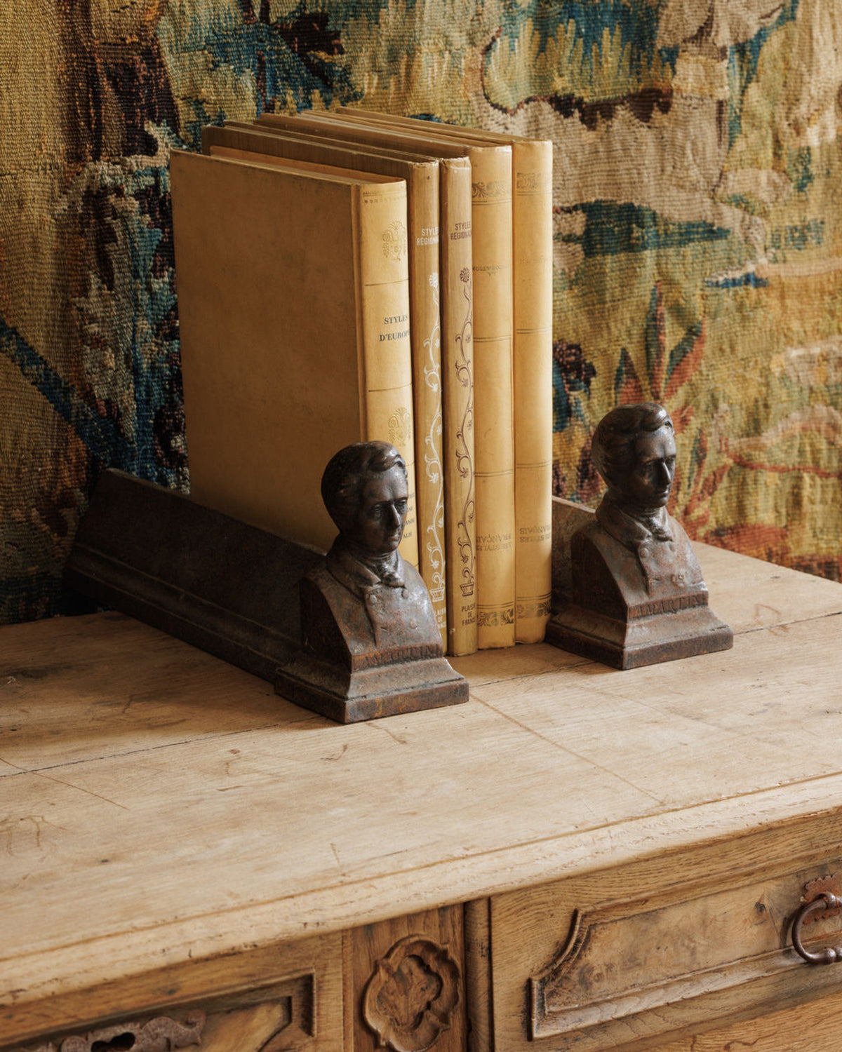 Fireplace Cast Iron Bookends - Monsieur
