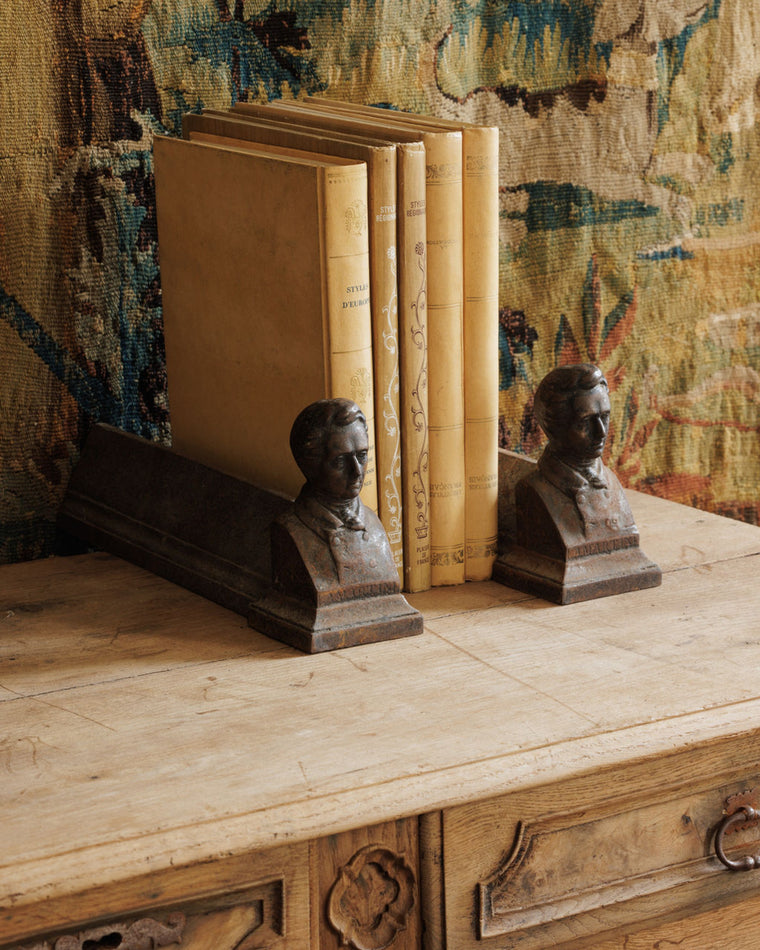 Fireplace Cast Iron Bookends - Monsieur