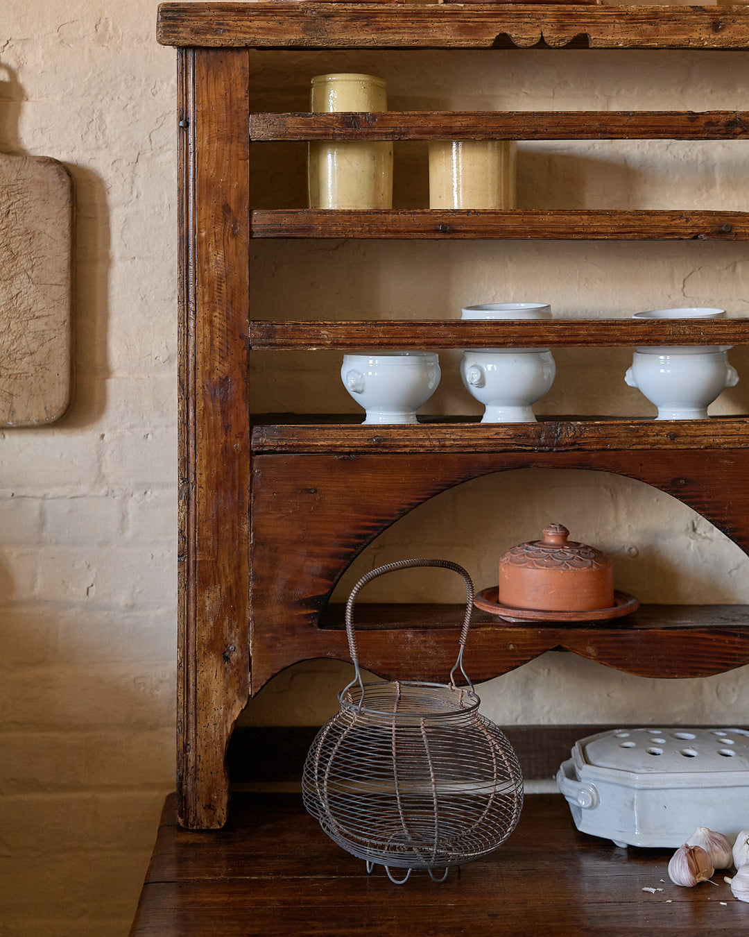 19th c. French Dish Cupboard