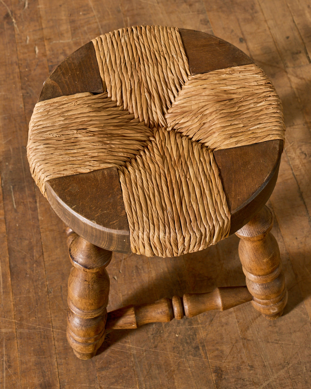 Rare French Rush Stool