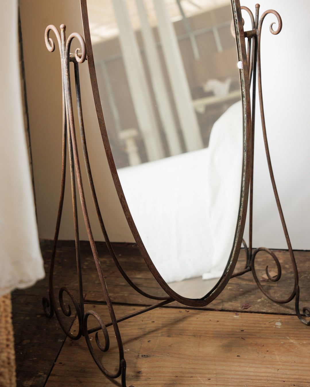 Antique French Floor Mirror