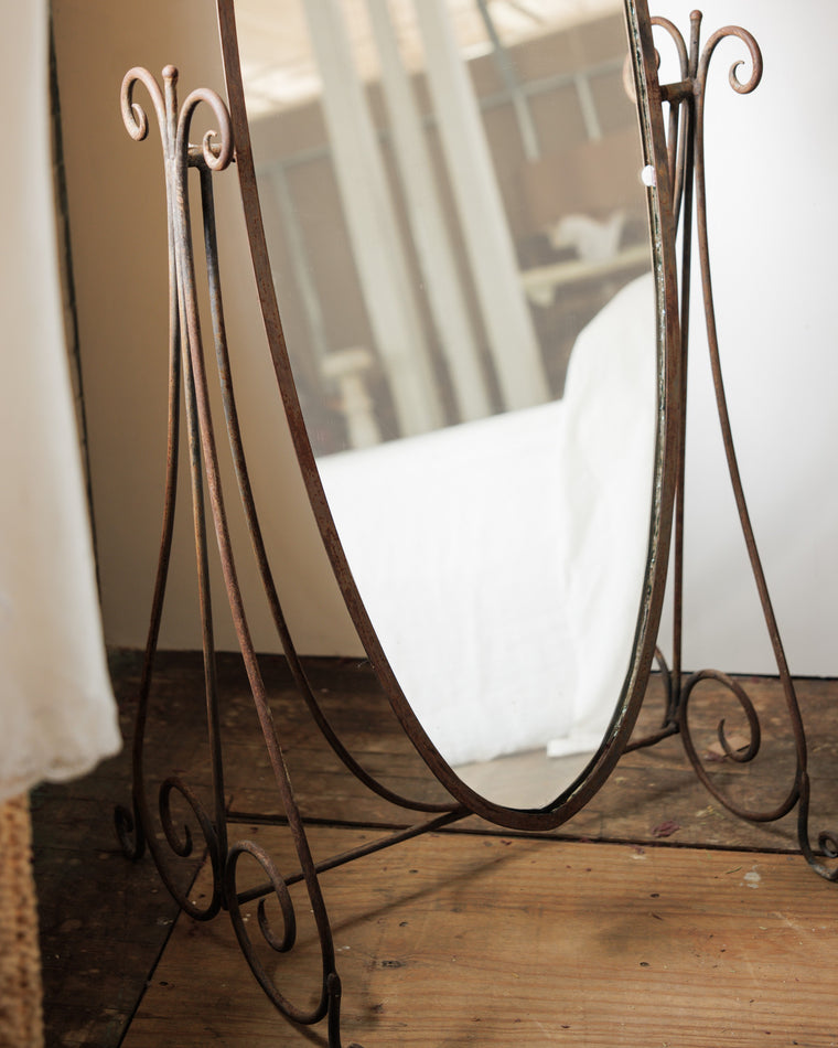 Antique French Floor Mirror