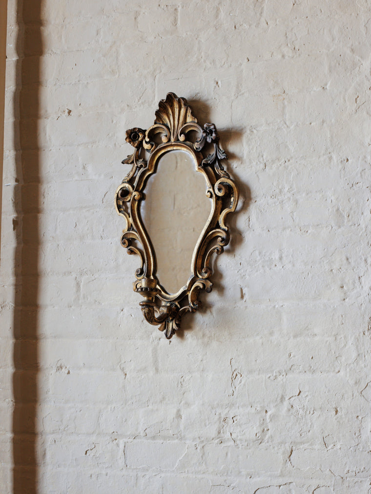 Gilt Mirror Candle Sconce
