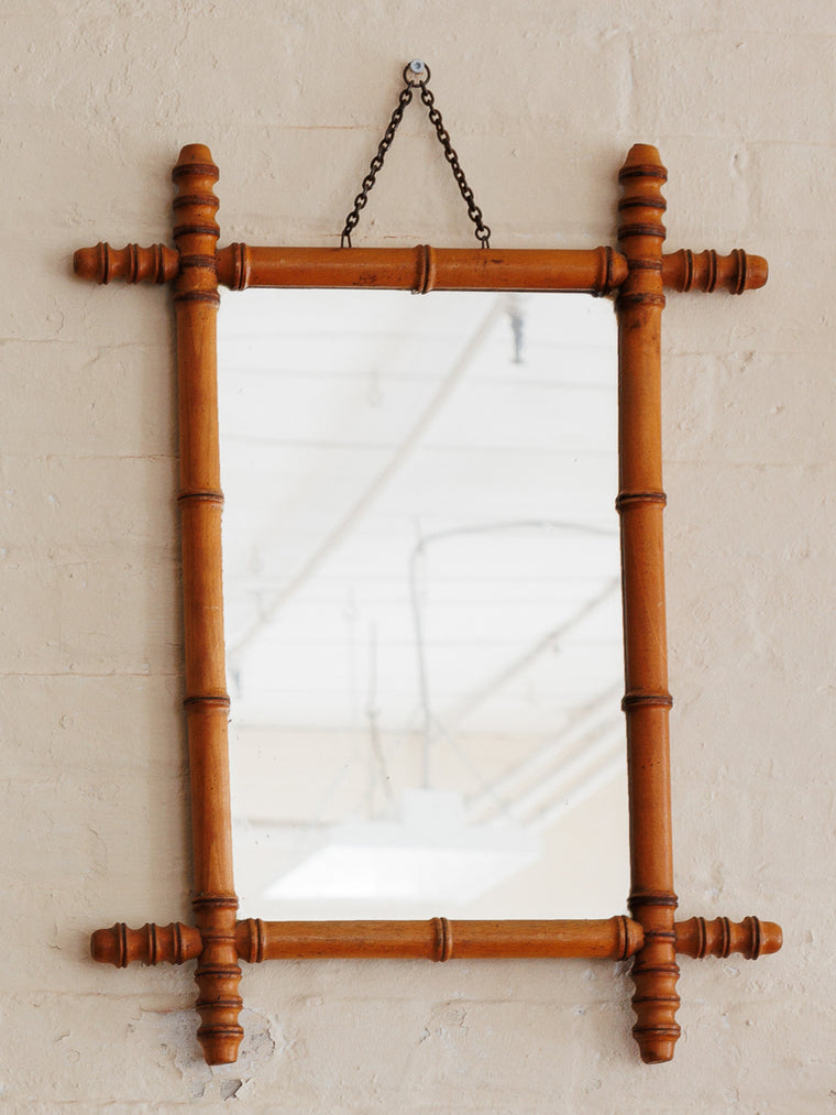 Faux Bamboo Mirror - Vertical