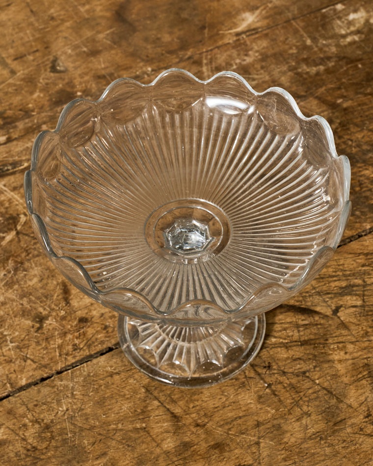 Vintage Glass Pedestal Dish/Cloche