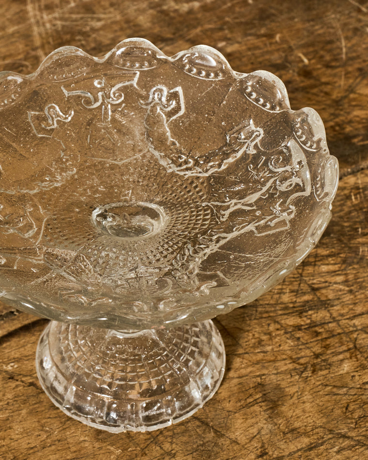 Vintage Glass Pedestal Dish
