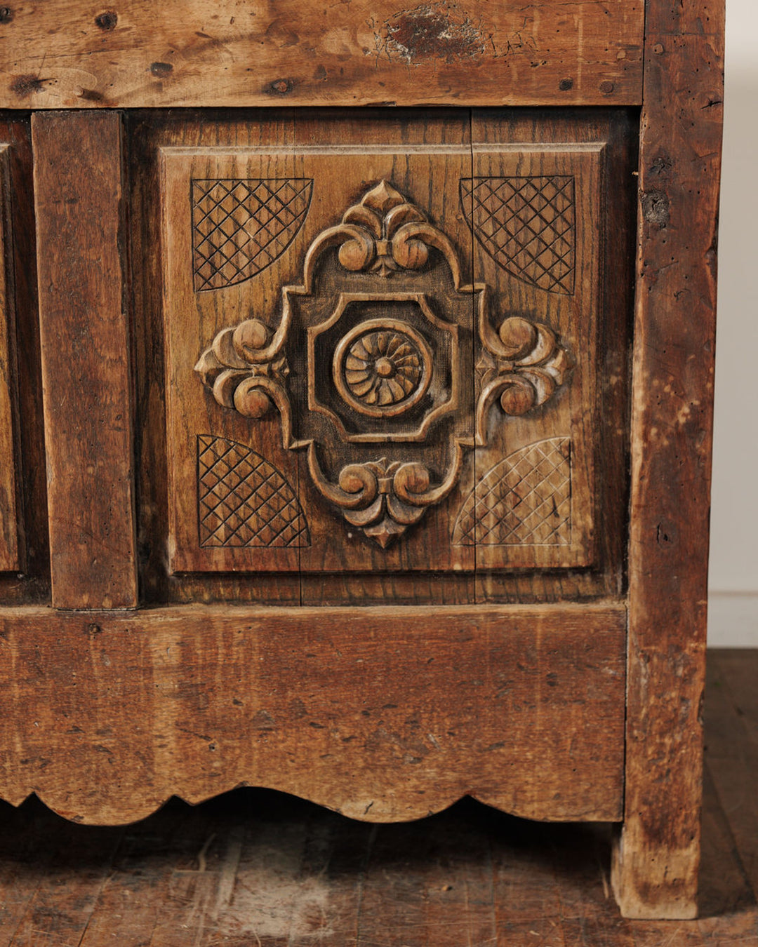 19th. c Carved Chest