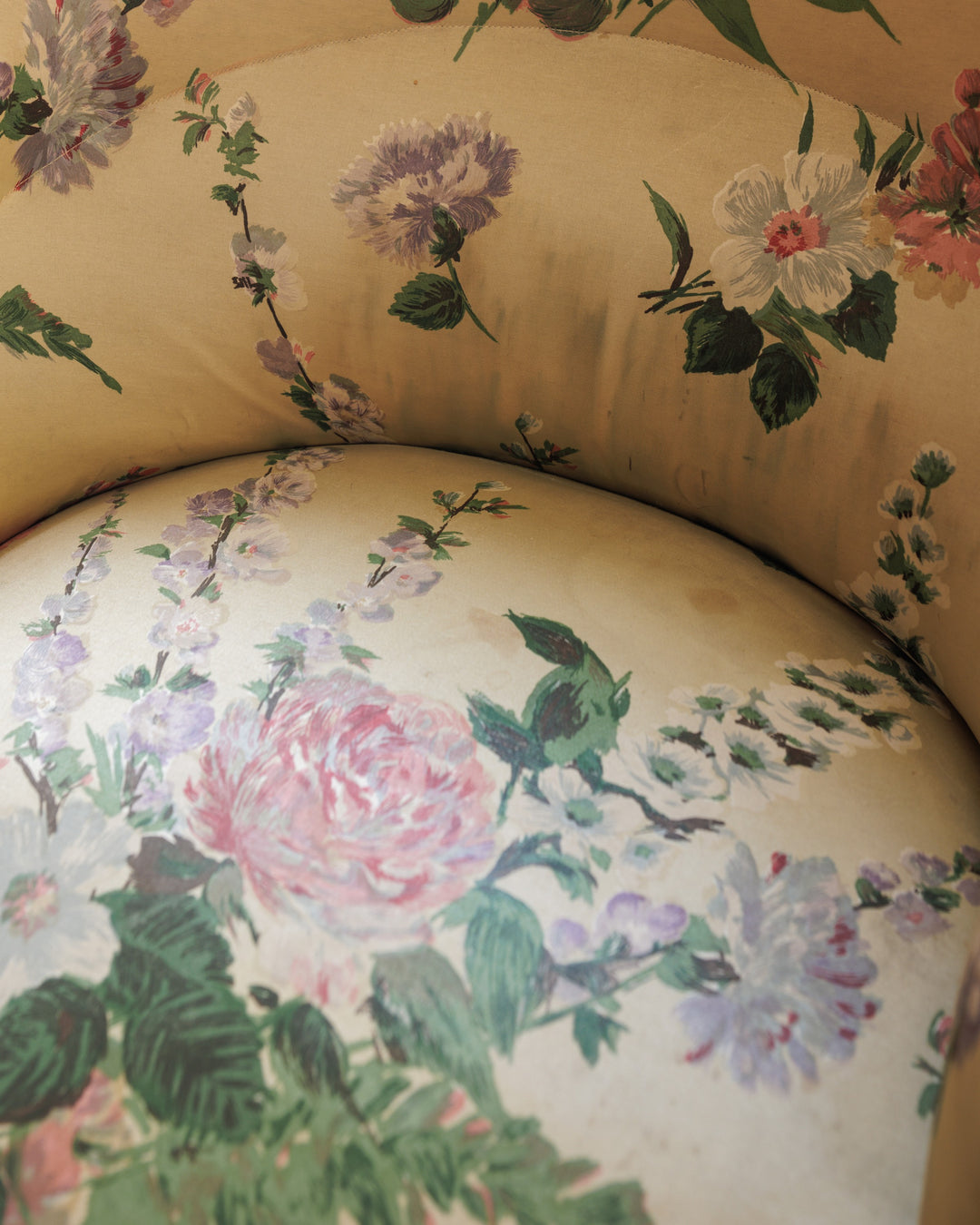 Floral Napoleon III Toad Armchair