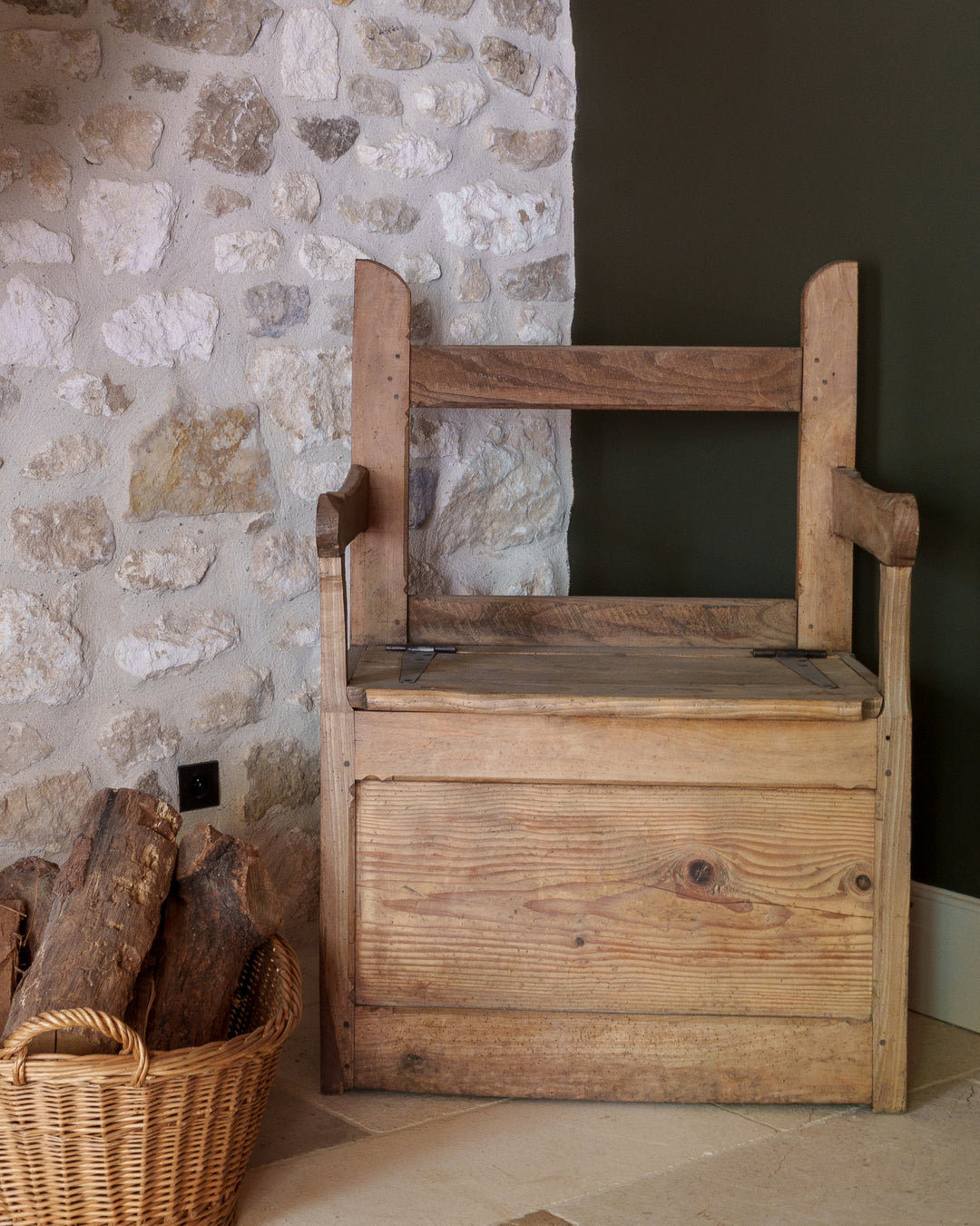 Antique Salt Box Bench