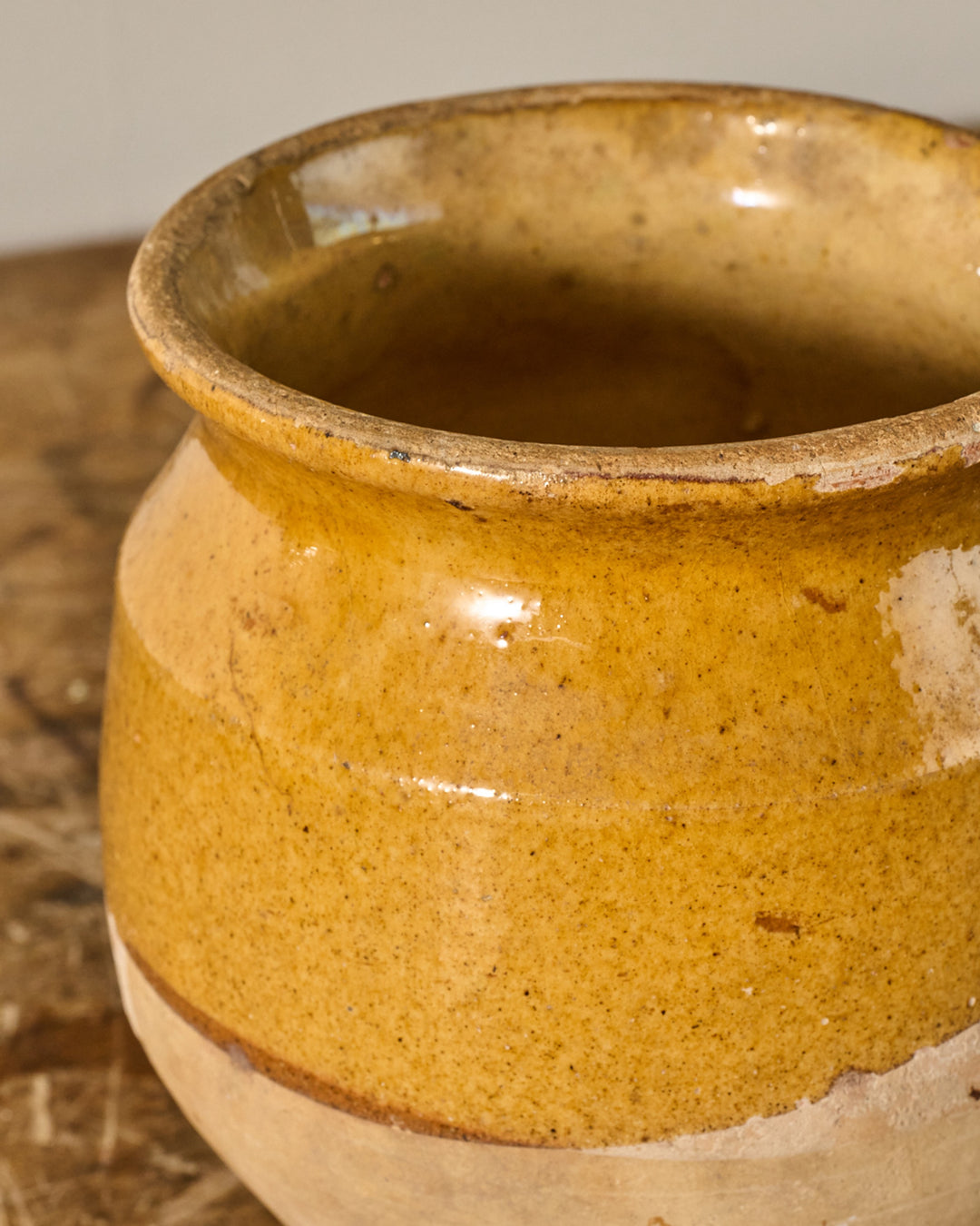 Rare Petite Yellow Confit Pot
