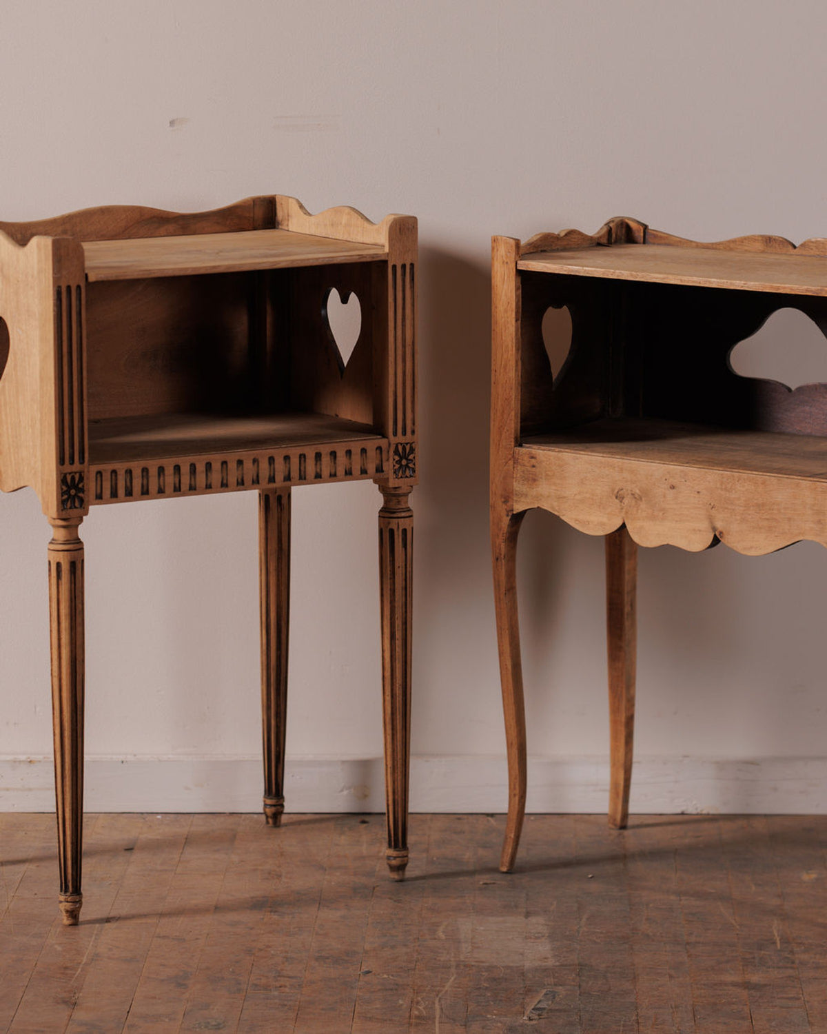 Oak Bedside Table Set
