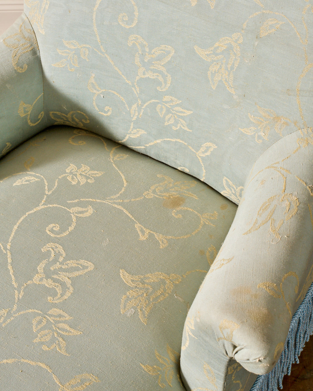 Napoleon III Silk Chaise Lounge
