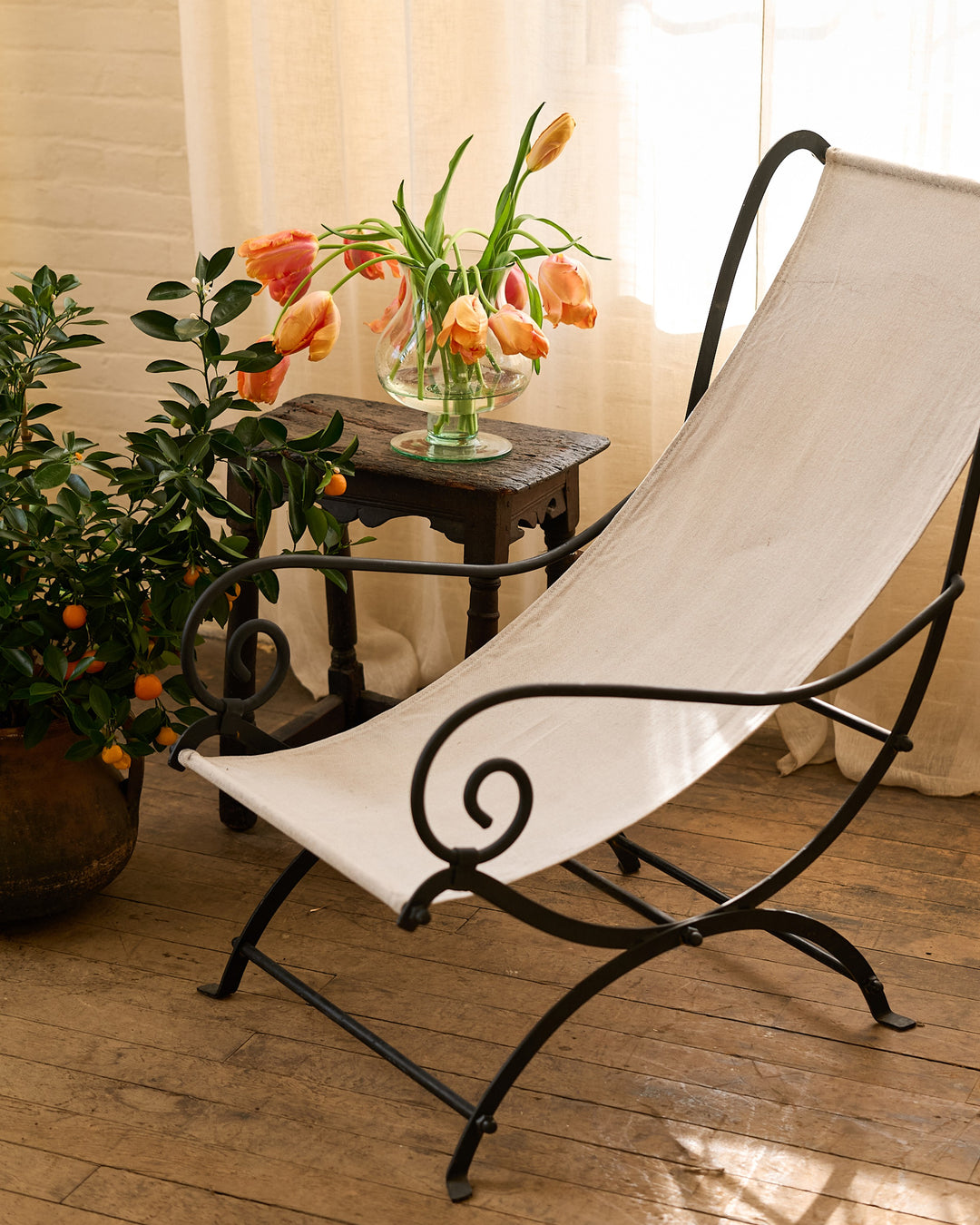 Vintage French Garden Lounge Chair