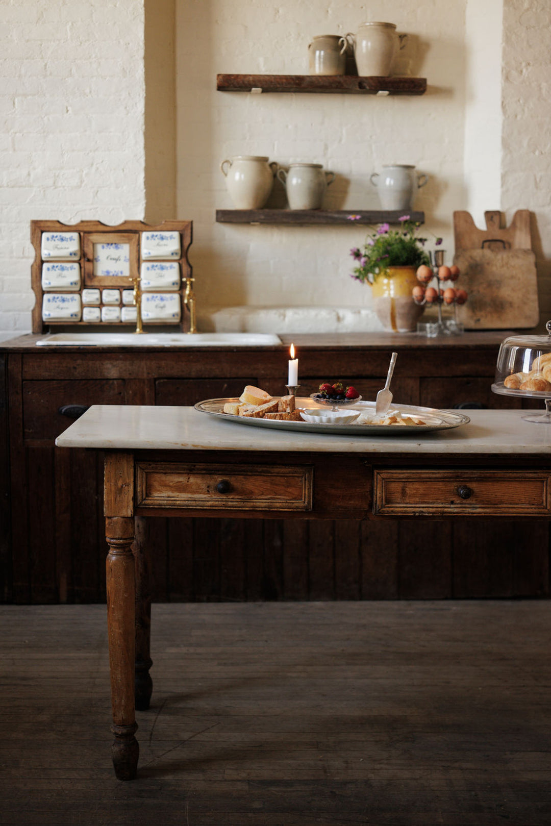 19th c. Marble Kitchen Island