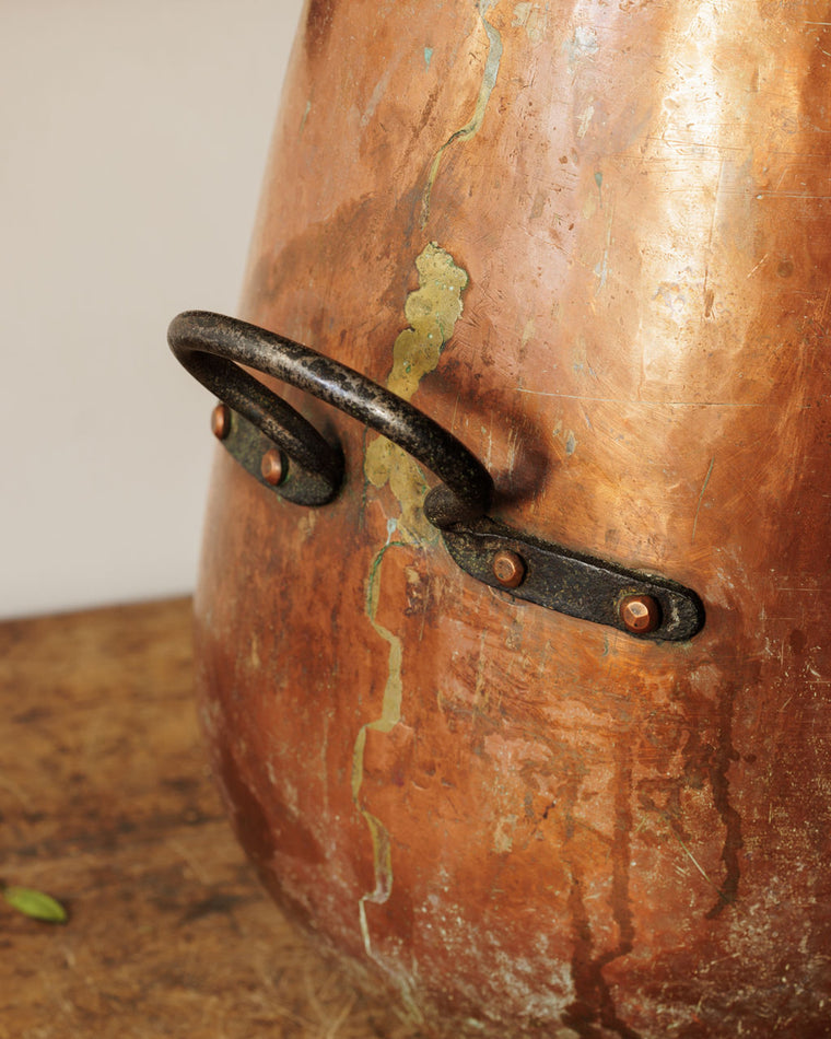 Antique Copper Cauldron