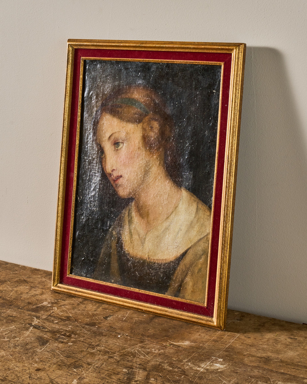18th c. Damsel Oil Artwork