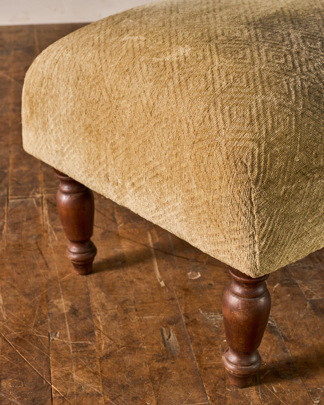 Antique Velvet Stool