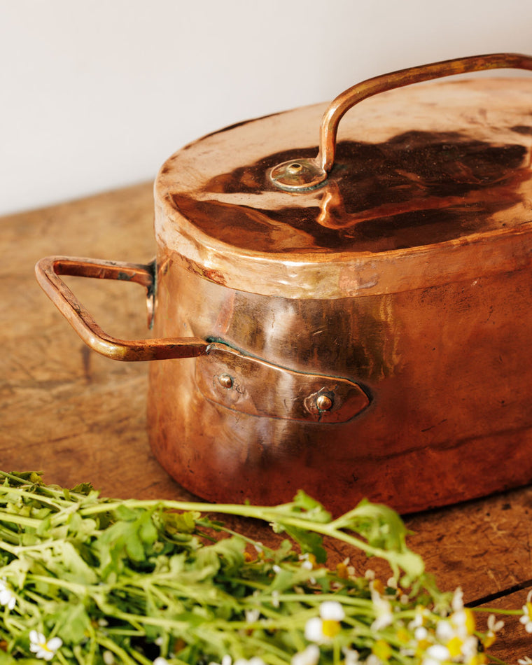 Antique Copper Pot - Medium