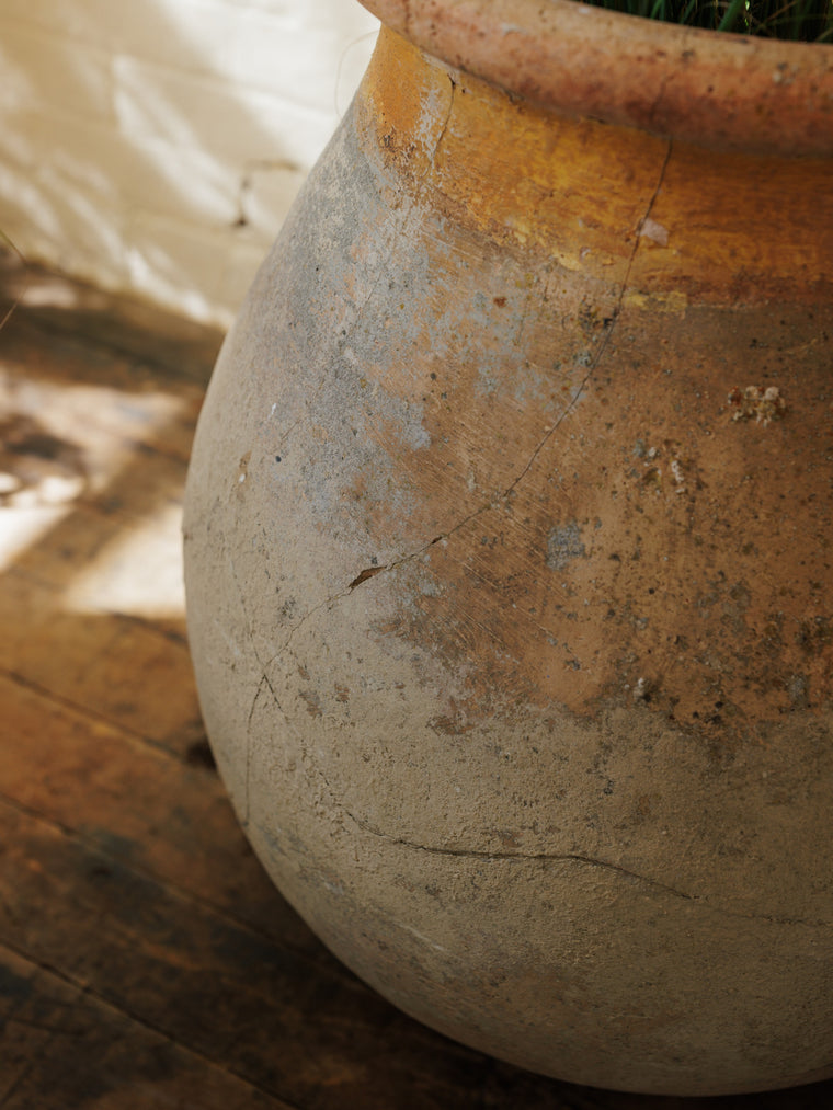 Antique Biot Olive Jar