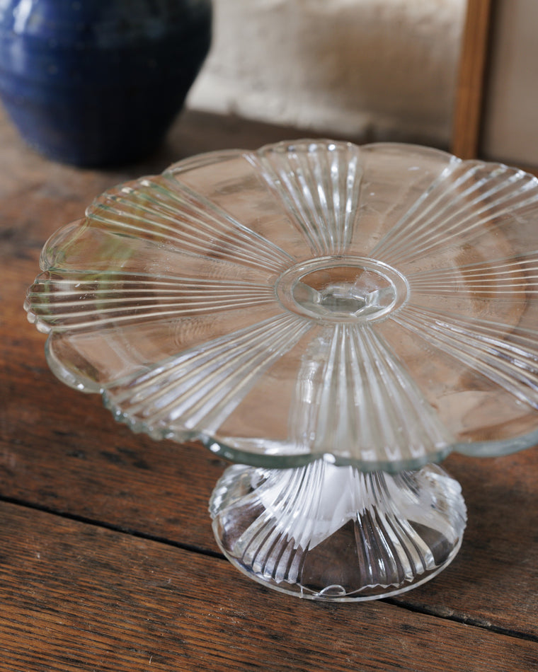 Vintage Glass Cake Pedestal