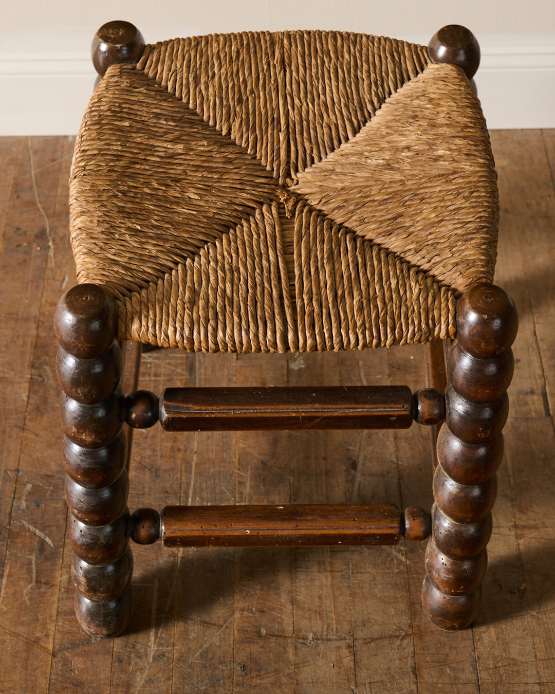 Rare Rush Bobbin Stool
