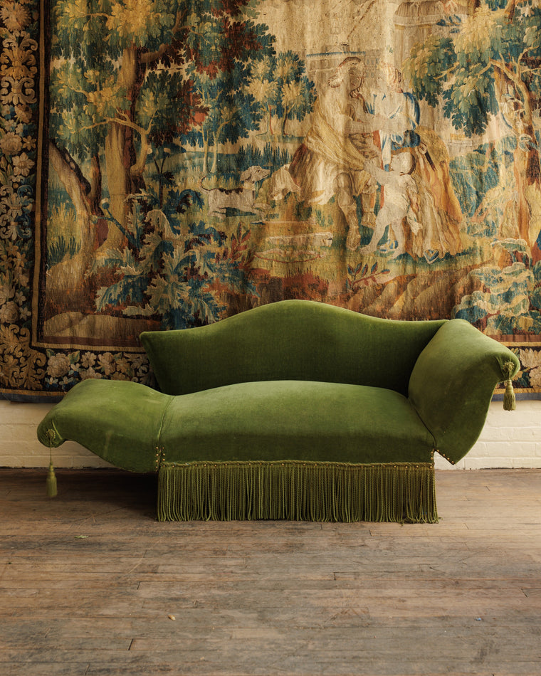 Green Velvet Fainting Sofa