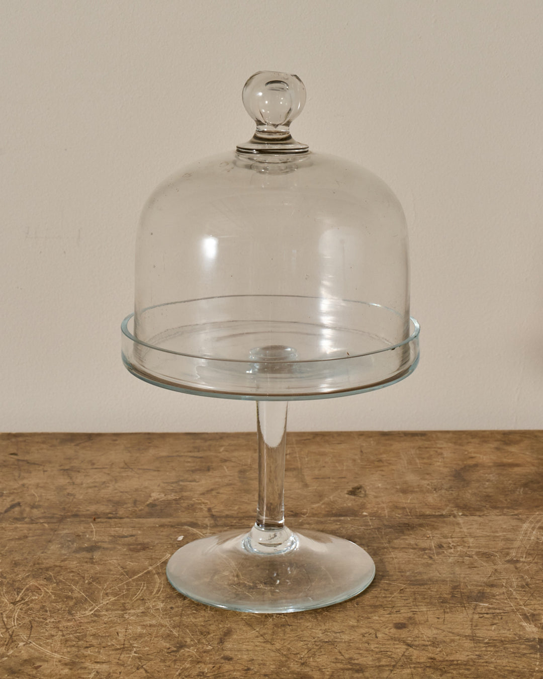 Vintage Glass Pedestal Set