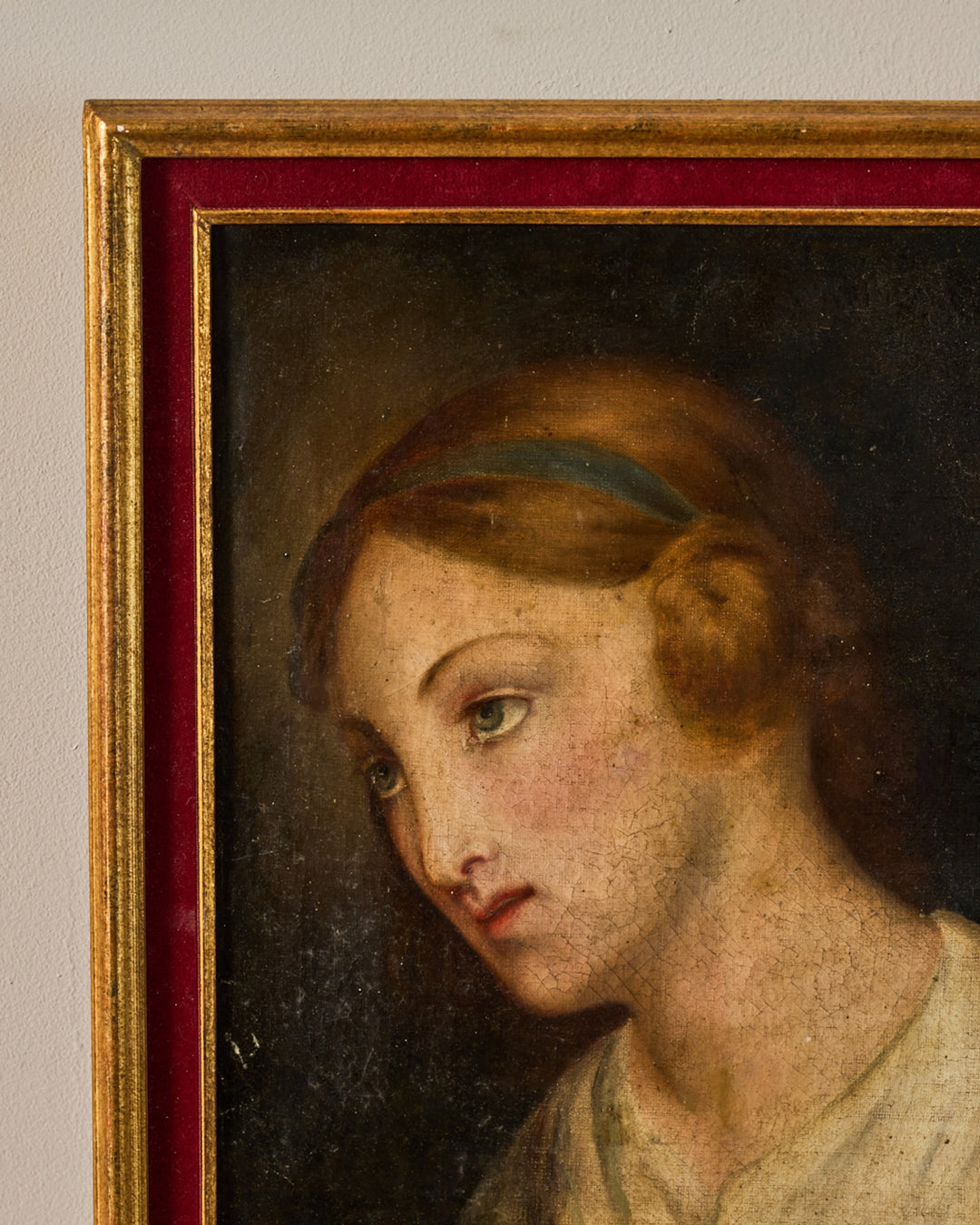 18th c. Damsel Oil Artwork