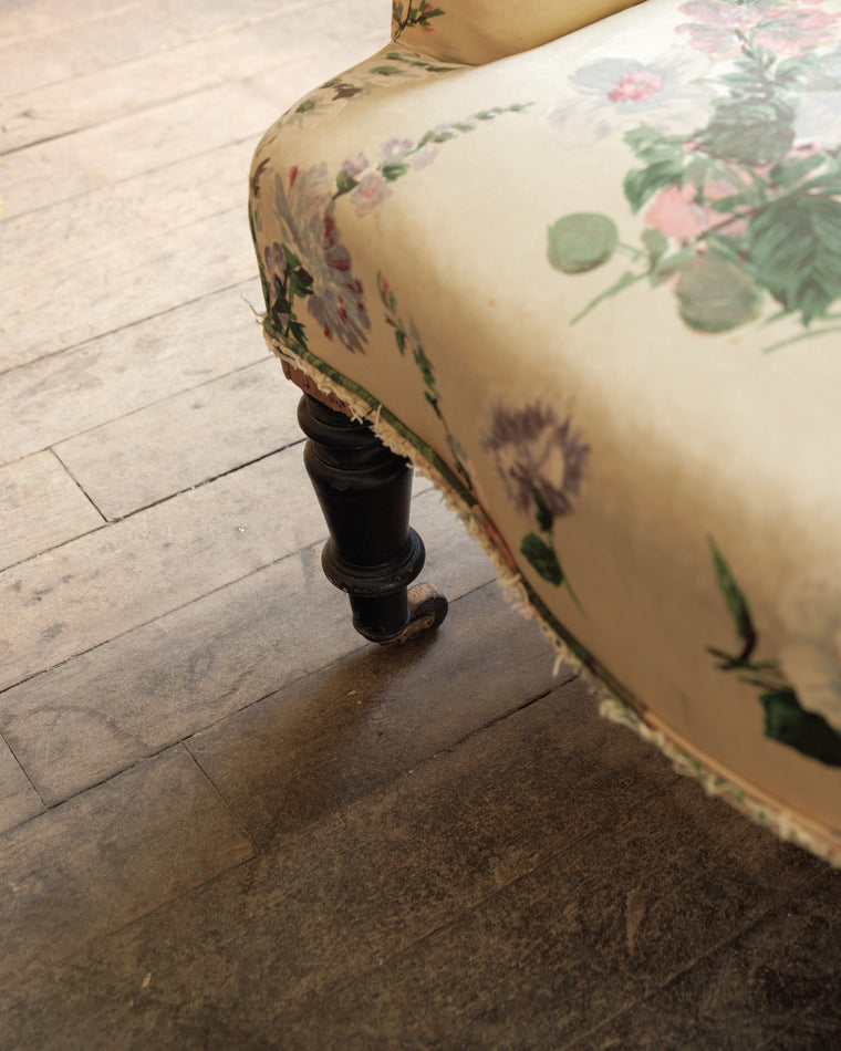 Floral Napoleon III Toad Armchair